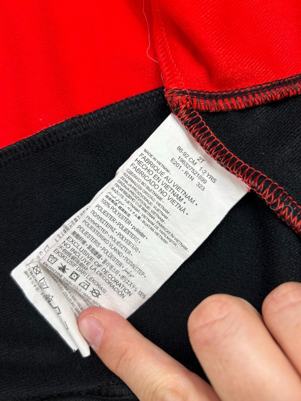 Nike Zipper Sweatshirt And Pants Athletic Track Set Dry Fit Red Black 2T - Picture 5 of 12